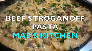 BEEF STROGANOFF PASTAMAES KITCHEN [upl. by Anerual]