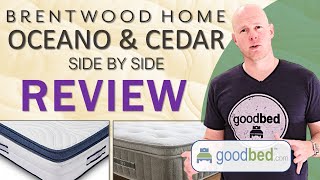 Brentwood Home Oceano and Cedar Mattress Reviews by GoodBedcom [upl. by Htrahddis]