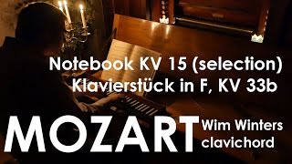 WAMozart from KV15 and KV 33  Wim Winters clavichord [upl. by Enineg]