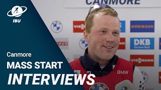 World Cup 2324 Canmore Men Mass Start Interviews [upl. by Nesila]