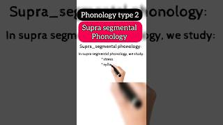 Supra segmental phonology  Types of phonology youtubeshorts phonology englishliterature [upl. by Farver]