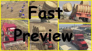 Farmer Similator Job ESXQB Fivem harvesting crops  stacking bales on truckampbaletrailer delivery [upl. by Dekow537]