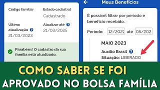 COMO CONSULTAR SE FOI APROVADO PRA RECEBER O BOLSA FAMÍLIA [upl. by Corrina]