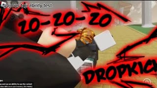 KJ drop kick rework  gojo vs toji ability test [upl. by Ahcropal]