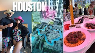 STAYCATION HOUSTON  FUN THINGS TO DO  MARRIOTT MARQUIS  HOTEL BRUNCH LUXURY FINDS  DOSSIER [upl. by Clementia]