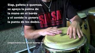 Aprende a tocar congas quotEl tumbaoquot básico de salsa Por Joaquin Arteaga [upl. by Korns]