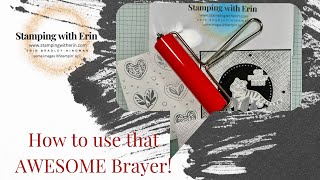 How to use that AWESOME Stampin Up Brayer [upl. by Kerman]