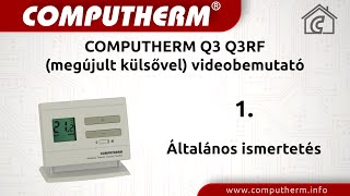 Computherm Q3 Q3RF megújult külsővel videobemutató  01 Általános ismertetés [upl. by Thurlow956]