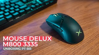 Mouse Gamer Delux M800 Wireless PMW3335 RGB  UNBOXING PTBR [upl. by Tore]