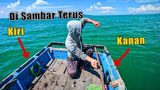 Kiri kanan Pancing diserang ikan  Mancing di laut [upl. by Ardelle]