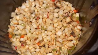 Home Fries wpeppers and onions in the Air Fryer [upl. by Maghutte]