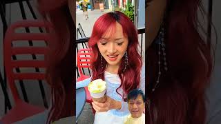 Wow ice cream romantis icecream food foodie dessert funny couplegoals happy funny family [upl. by Martinelli]