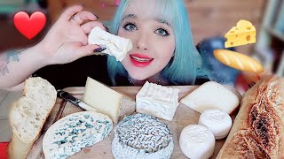 🇨🇵FRENCH CHEESES amp BAGUETTE 🥖🧀MUKBANG [upl. by Kristi]