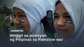 SOUNDBYTES Hinggil sa posisyon ng Pilipinas sa Palestine war [upl. by Donnamarie]