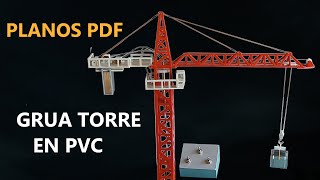 Como hacer una Grúa Torre  planos PDF [upl. by Dhumma]