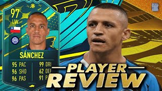 5⭐ SKILL MOVES 97 PLAYER MOMENTS SANCHEZ SBC PLAYER REVIEW  INTER MILAN  FIFA 23 ULTIMATE TEAM [upl. by Akinoj]