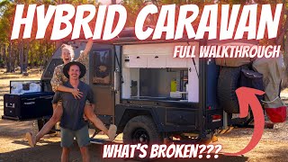 FULL TOUR of our TINY HOME on WHEELS Offroad Hybrid Caravan [upl. by Anelaf]