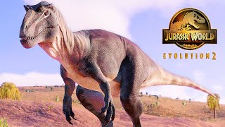 Yutyrannus JPOG Carcharodontosaurus Acrocanthosaurus Dinosaur Fight 🦖 Jurassic World Evolution 2 [upl. by Enattirb928]