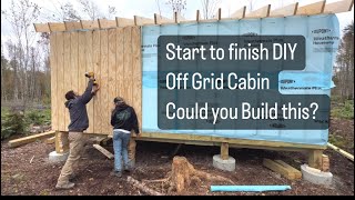 DETAILED VIDEO OF HOW WE BUILT OUR OFF GRID CABIN  12x20 AFFORDABLE CABIN  30 ACRES FOR 35k [upl. by Noreg]