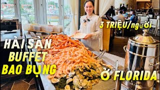 Vlog 2387 ll BUFFET HẢI SẢN BAO BỤNG TOÀN CHÂN CUA NỮ HOÀNG GIÁ 3 TRIỆU người ở Florida [upl. by Andie]