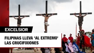 Filipinas lleva al extremo las crucifixiones en el Via Crusis del Viernes Santo [upl. by Hen569]