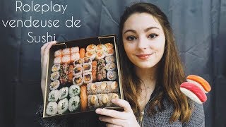 ASMR FRANCAIS ♡ ROLEPLAY Vendeuse de Sushi whispered Tapping Scratching ♡ [upl. by Ijan149]