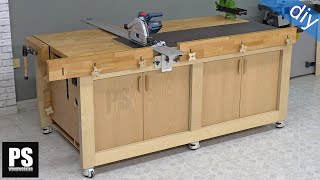 How to install a Hinged Guide Rail  Workbench Improvements [upl. by Hochman949]