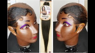 Get sleek edges at home using braiding hairno glue [upl. by Veator]