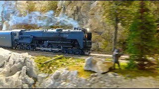 PRR S2 steam turbine locomotive amp very long heavyweight consist [upl. by Ewer844]