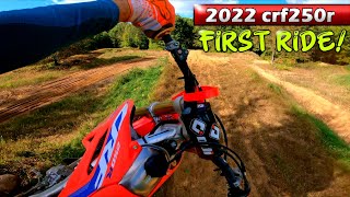 Shredding the BRAND NEW 2022 Honda CRF250R  THIS BIKE RIPS [upl. by Lachman196]