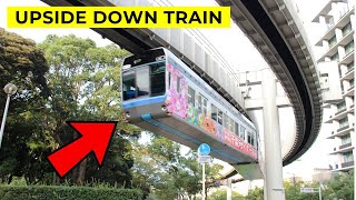 Japans Scary Upside Down Train  Chiba Urban Monorail  Longest Suspended Monorail [upl. by Lacombe795]