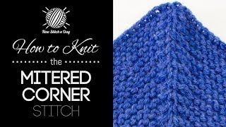 How to Knit the Garter Mitered Corner Stitch [upl. by Elirpa]