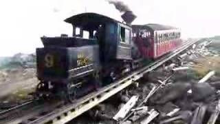 Cog Railway trains on Mt Washington NH [upl. by Enomys419]