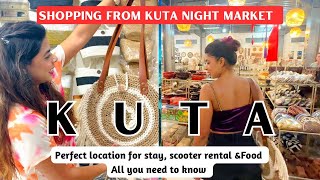 KUTA BALI VLOG 2023  SHOPPING IN KUTA NIGHT MARKET KUTA  PLACES TO STAY amp EAT IN KUTA [upl. by Ecyar137]