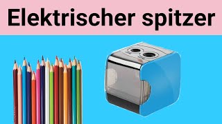 Elektrischer Anspitzer mit BehälterUSB und Batterie Betrieben Bleistiftspitzer [upl. by Fidel]