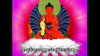 བདེ་སྨོན། The aspiration prayer of Sukhavati Chant with full Tibetan text [upl. by Goldner436]