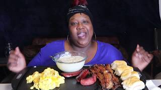 Breakfast MUBANG  Bacon Eggs Grits Sausage and Biscuits [upl. by Alaine]