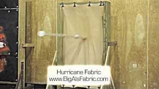 Hurricane Fabric vs Wood and Metal Panels  Impact Demonstration [upl. by Hazlip]