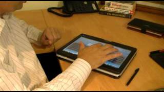 Windows 7 MultiTouch and Pen Features on a Fujitsu Lifebook T4310 Tablet PC [upl. by Napas]