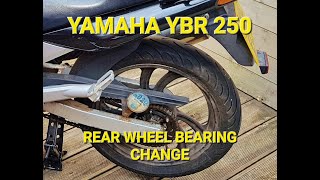 Yamaha YBR 250 rear wheel bearing replacement ENG SUB No music [upl. by Alten]