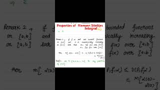 Properties of Riemann Stieltjes Integral  realanalysis spectrumofmathematics [upl. by Mit445]