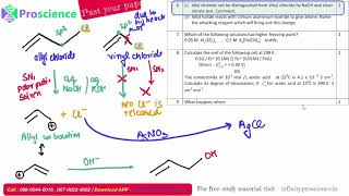 Allyl chloride can be distinguished from vinyl chloride by Na OH and silver nitrate test class12 [upl. by Alahcim343]
