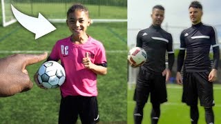 ME vs CRISTIANO RONALDO JR ft F2FREESTYLERS AMAZING KID FOOTBALLER [upl. by Arymas]