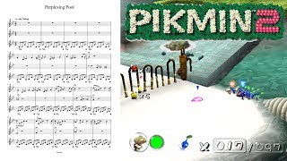 Perplexing Pool  Pikmin 2 music sheet for piano [upl. by Nynnahs]