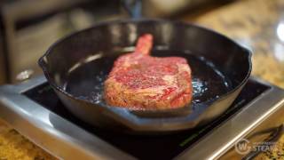 Ribeye Steak Recipe Cast Iron BoneIn Ribeye Steak Cowboy Steak [upl. by Janel]