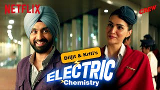 Kriti Sanon amp Diljit Dosanjhs FLIRTY RECONNECTION in Crew [upl. by Anairb141]