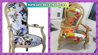 Como tapizar una silla isabelina paso a pasohow to upholster an Elizabethan chair step by step [upl. by Fiore835]