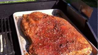 Beef Brisket Hickory smoked on the Brinkmann Charcoal Grill [upl. by Goldy]