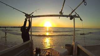 Surf fishing Amelia Island State Park Northeast Florida [upl. by Yeltrab374]