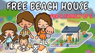 FREE ☀️ Beach House Design 🏖️ Toca Boca Free House Ideas 🤩 TOCA GIRLZ [upl. by Oirazan]